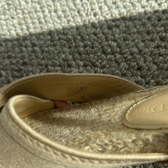 Brand New Dior Beige Granville Criss Cross Espadrille Sandals 37.5. - Picture 7 of 7
